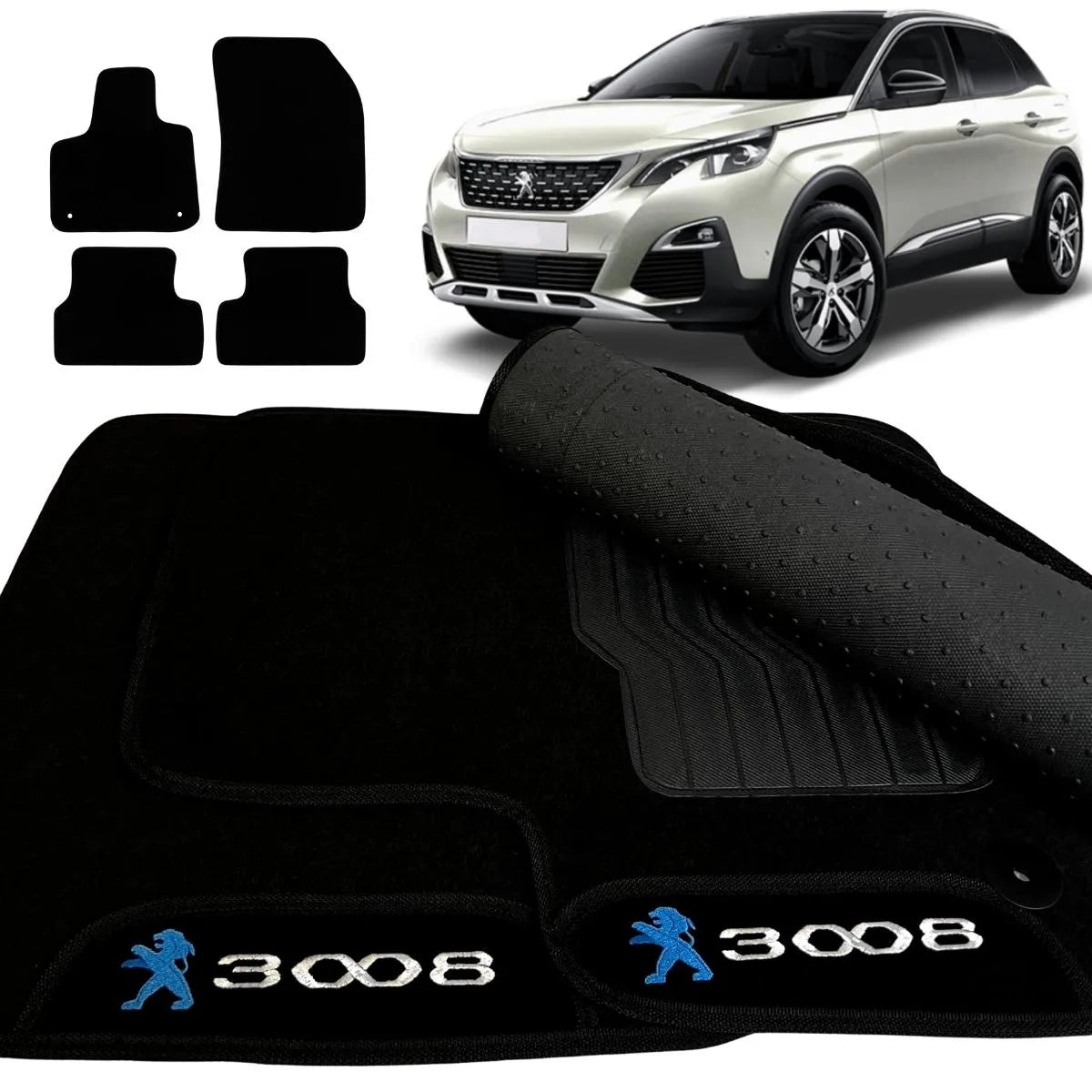 TAPETE CARPETE PEUGEOT 3008 2017 A 2020 5 PEÇAS