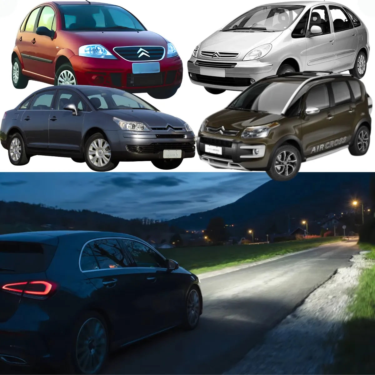 Kit Lâmpada Farol Led Philip