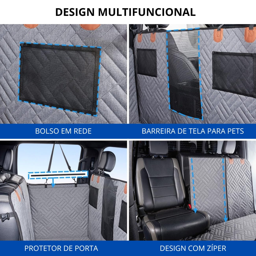 Protetor de Banco Traseiro Impermeável para Cachorros