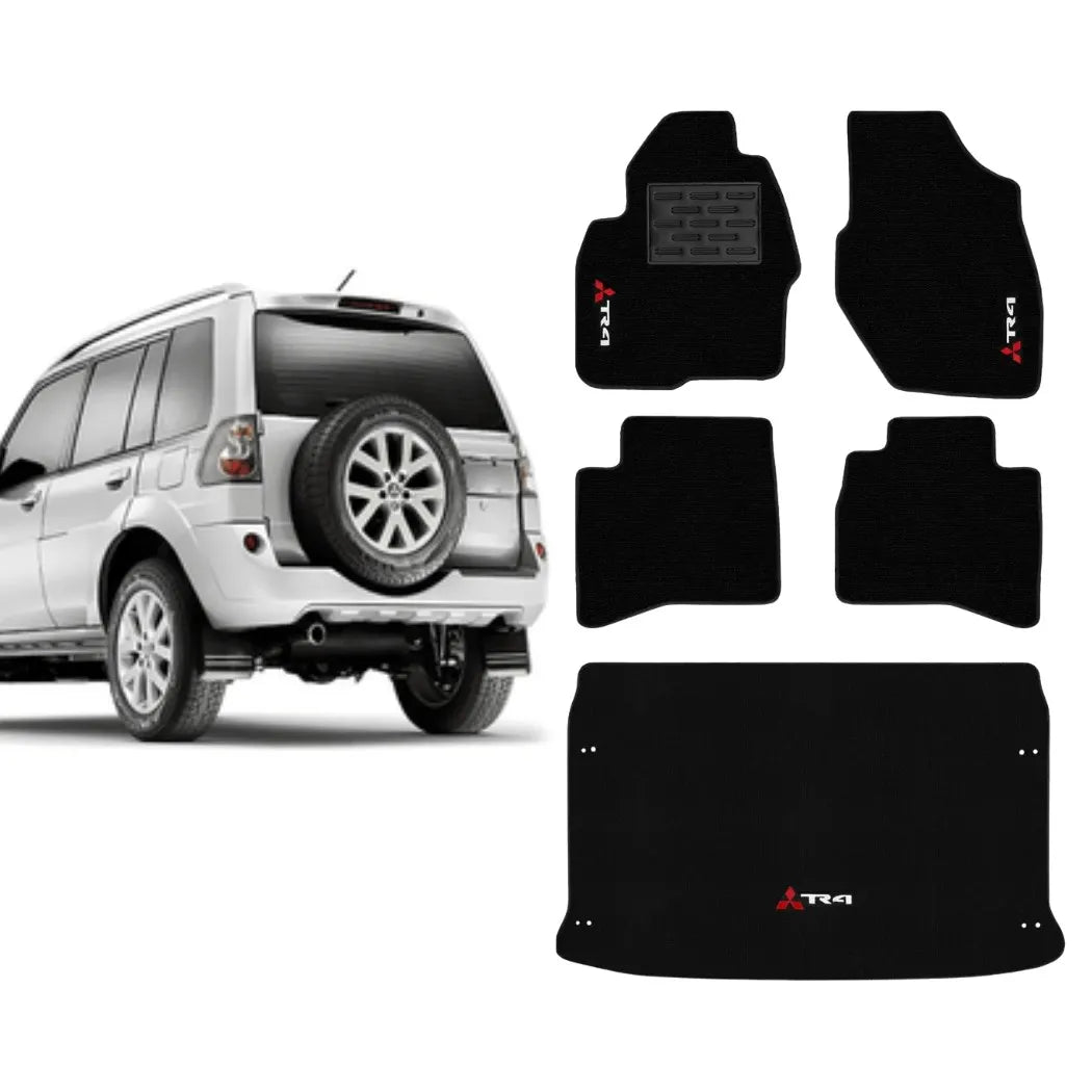 KIT TAPETES CARPETE PORTA MALAS + INTERNOS PAJERO TR4 2003 A 2015