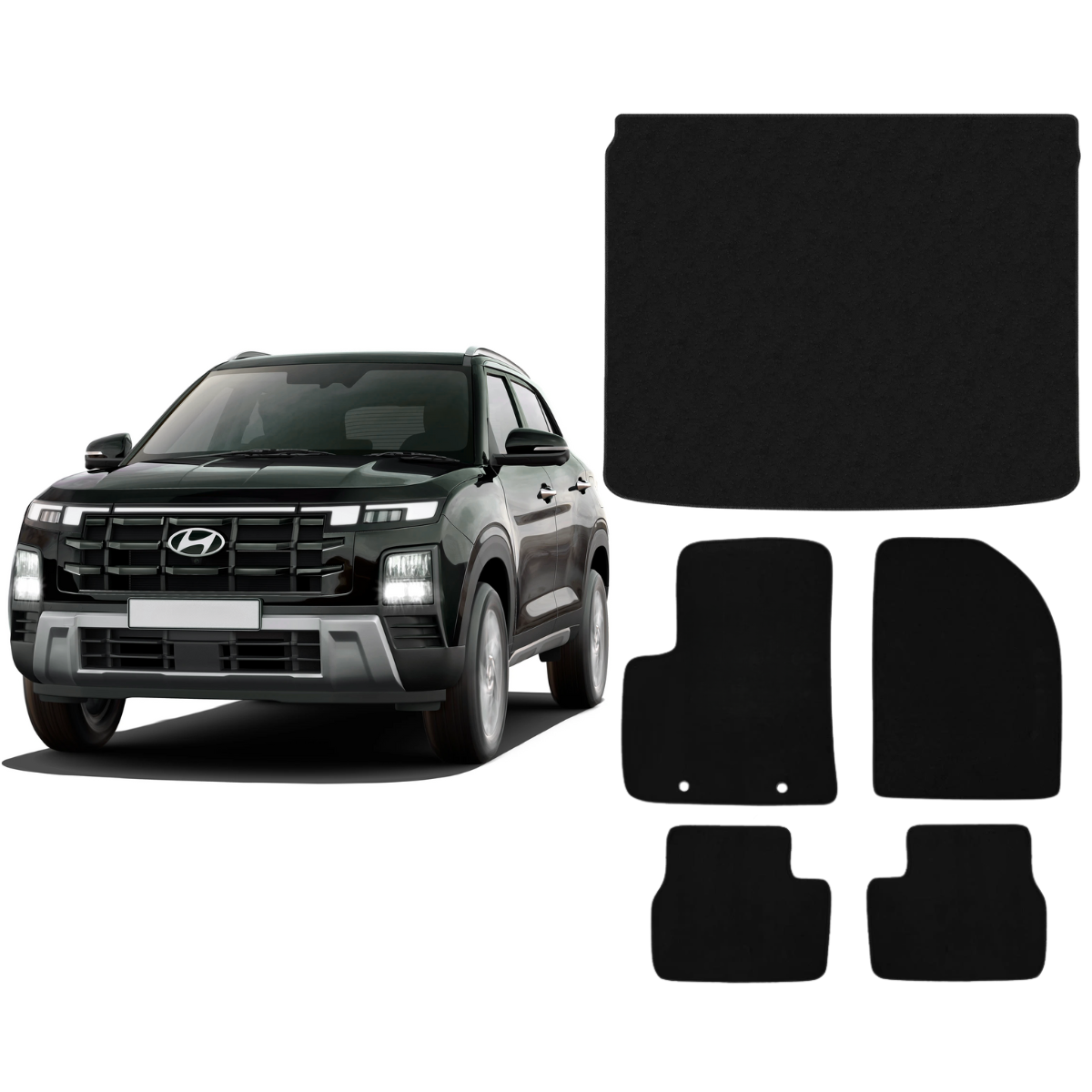 KIT TAPETES CARPETE PORTA MALAS + INTERNOS CRETA 2022 A 2025