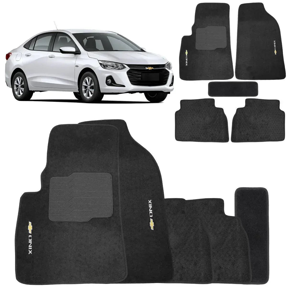 TAPETE CARPETE ONIX PLUS 2020 A 2022 BORDADO 5 PEÇAS